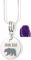 Mama Bear Necklace | This Mom Necklace is a Great momma bear necklace for that Mom Bear that takes care of her Cubs or a Great Boy Mom Present for that Mom of Boys and Girls that Loves Mom Necklaces