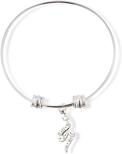 Snake with Stripes and Dots Fancy Charm Bangle