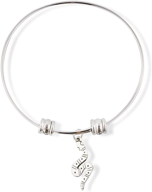 Snake with Stripes and Dots Fancy Charm Bangle