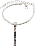 Emerald Park Jewelry Air Force Snake Chain Charm Bracelet