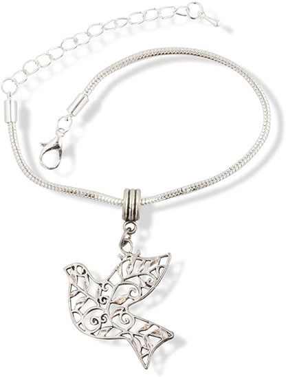EPJ Large Dove with Flower Inlay Bracelet