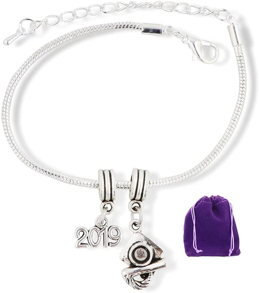 2019 Graduation Party Gifts for Her Bracelet Jewelry Charm Gift for Women and Men Accessories Favors Class of 2019 Grad Gifts