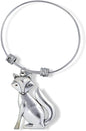 Emerald Park Jewelry Large Silver Coloured Fox Fancy Charm Bangle