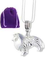 Collie Necklace | Dog Charm Snake Chain Pendant