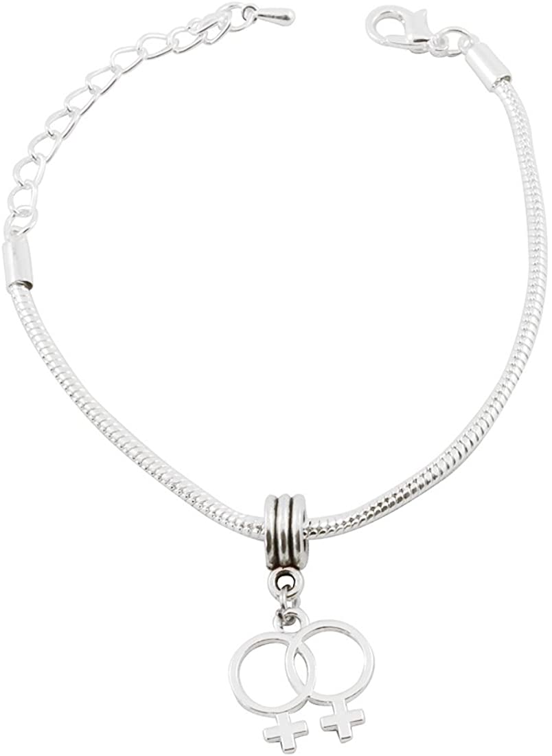 Emerald Park Jewelry Female Pride Snake Chain Charm Bracelet