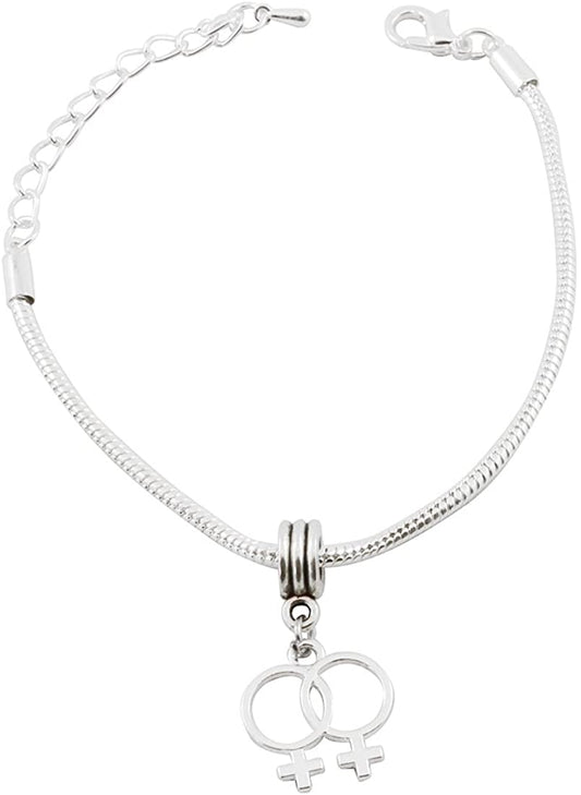 Emerald Park Jewelry Female Pride Snake Chain Charm Bracelet