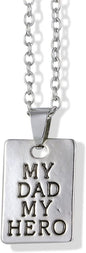 Emerald Park Jewelry My Dad My Hero Charm Chain Necklace