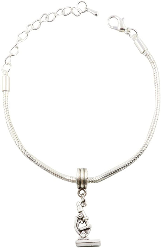 Emerald Park Jewelry Microscope Bracelet | Snake Chain Charm Bracelet