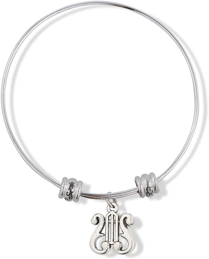 EPJ Harp Goddess Musical Instrument Fancy Charm Bangle