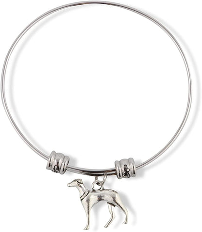 Emerald Park Jewelry Greyhound Dog Animal Fancy Charm Bangle