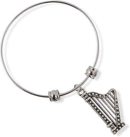 Emerald Park Jewelry Harp Musical Instrument Fancy Bangle