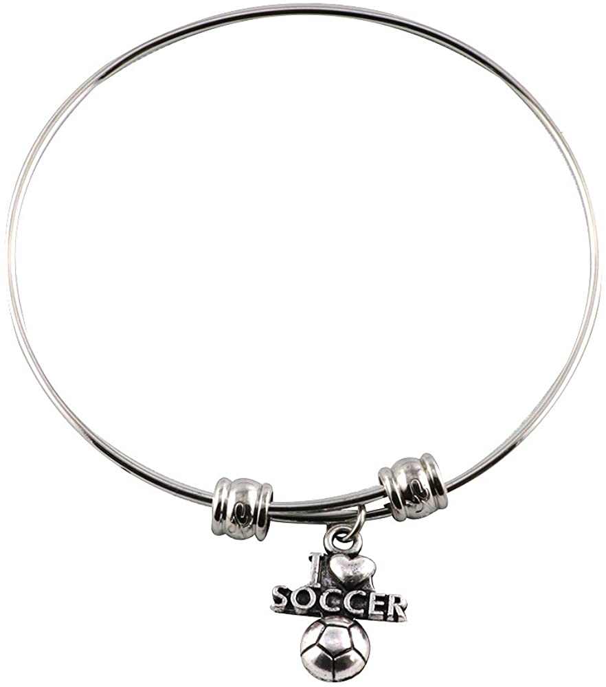 I Love Soccer Bangle
