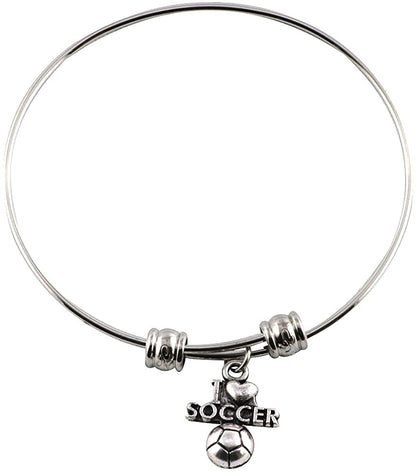 I Love Soccer Bangle