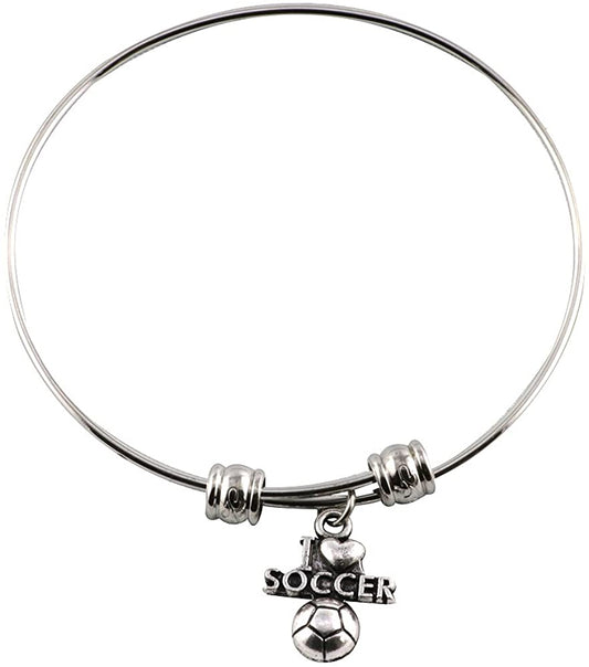 I Love Soccer Bangle