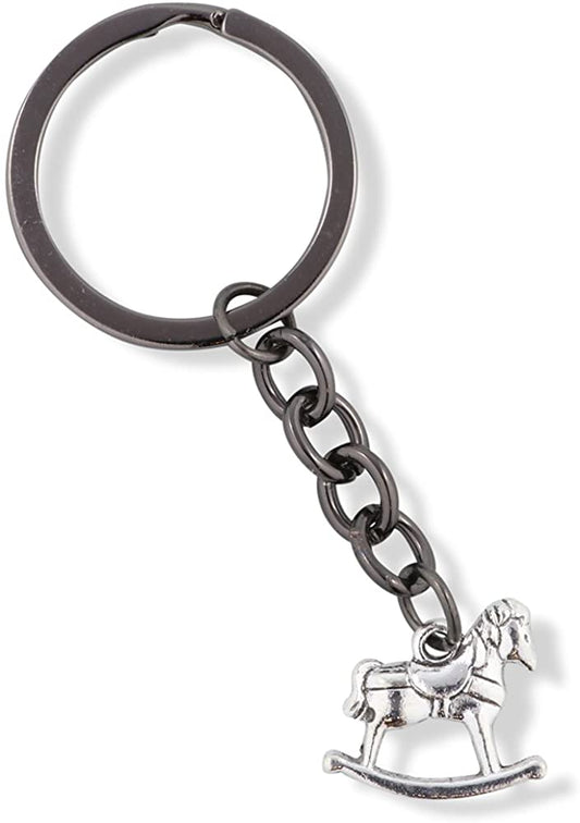 Emerald Park Jewelry Rocking Horse Realistic Charm Keychain
