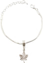 Emerald Park Jewelry Maple Leaf Snake Chain Charm Bracelet