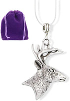 Hunting Jewelry | Deer Horn Necklace with 22 inch Stainless Steel Snake Chain with Deer Horn Pendant Great Deer Gifts for Women or Deer Necklace for Men or Hunting Necklace for Men
