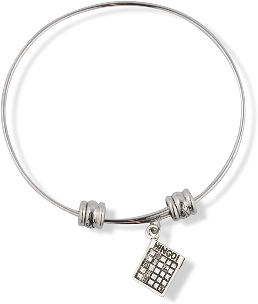 Emerald Park Jewelry Bingo Playing Card Fancy Charm Bangle