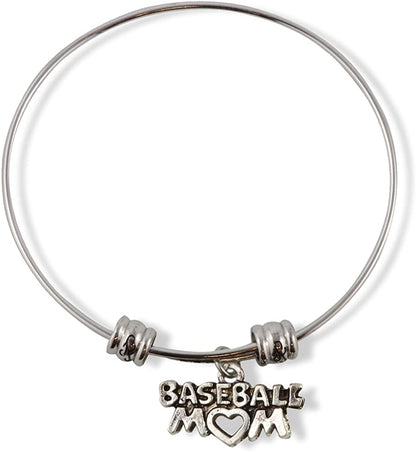 Emerald Park Jewelry Baseball Mom Fancy Charm Bangle