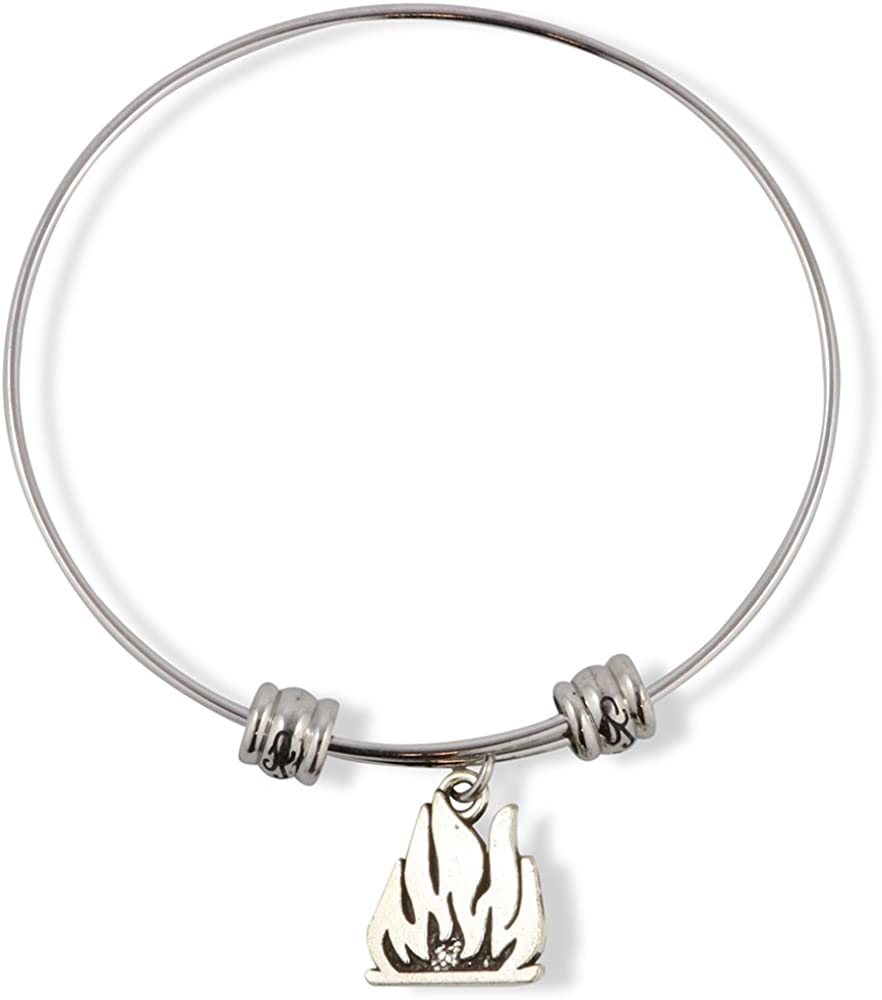 Emerald Park Jewelry Fire Campfire Fancy Charm Bangle