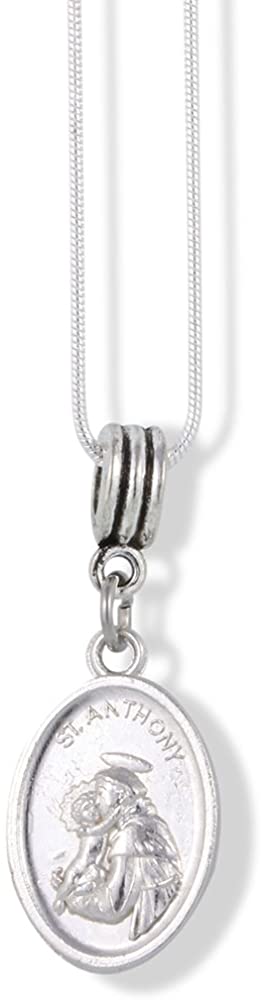 EPJ Saint Francis of Asissi Necklace | Saint Anthony Gifts Necklace Pendant Jewelry Jewlry Medal Charm Padua Accessories Stuff Gift for Men Women Decor Catholic Symbol