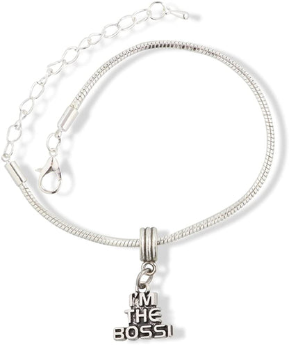 EPJ Boss Bracelet | Stainless Steel Snake Chain Charm Bracelet