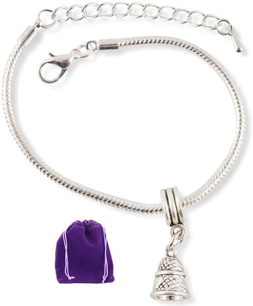 Thimble Bracelet | Sewing Accessories and Supplies in The Category of Interesting Finds for The Sewing Enthusiast That Loves Sewing Products and Sewing Supplies and Sewing Themed Jewelry and Charms