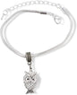 Emerald Park Jewelry Owl Snake Chain Charm Bracelet