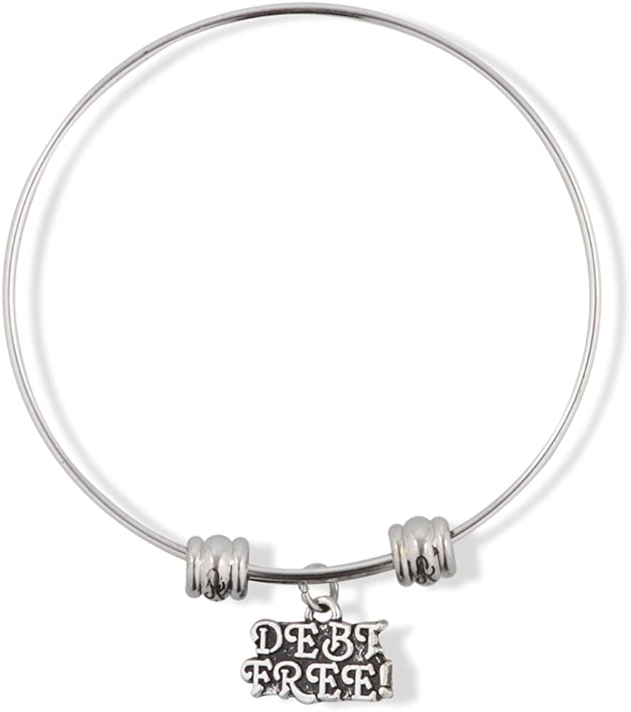 EPJ Debt Free Text Fancy Charm Bangle