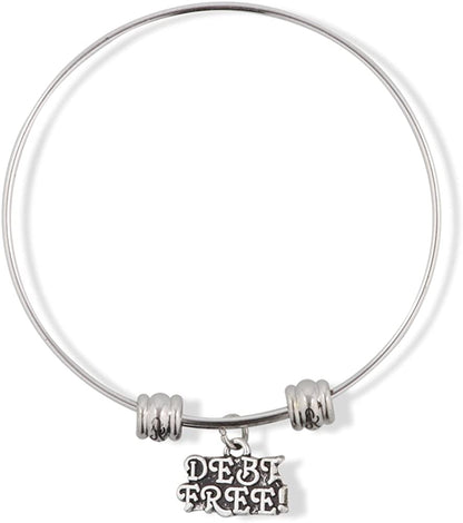EPJ Debt Free Text Fancy Charm Bangle