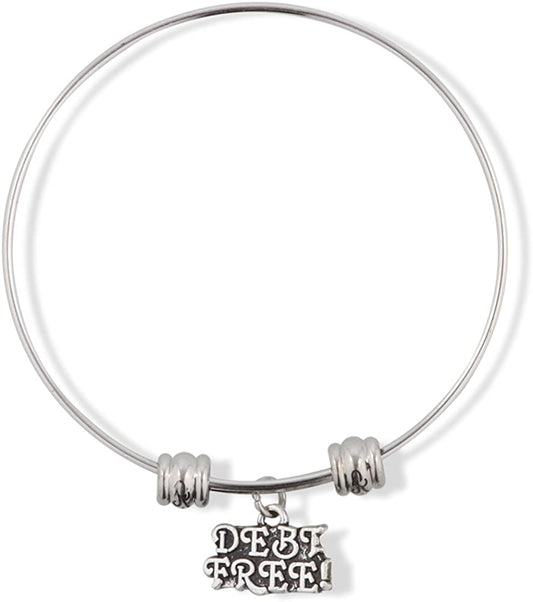 EPJ Debt Free Text Fancy Charm Bangle