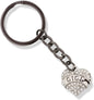 EPJ Gigi Grandma Grandmother Text on Rhinestone Heart Charm Keychain