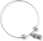 Keyboard Black and White Fancy Charm Bangle