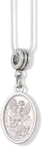 Saint Michael Charm Snake Chain Necklace