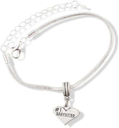 EPJ Babysitter Bracelet | #1 Baby Sitter Stainless Steel Snake Chain Charm Bracelet