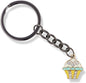 EPJ Cupcake White and Blue Icing on Yellow Bottom with Rhinestones Charm Keychain