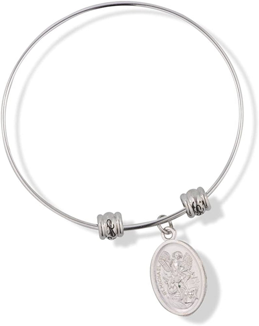 Saint Michael Fancy Charm Bangle