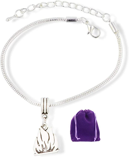 Fire Bracelet | Campfire Flames Snake Chain Charm Bracelet