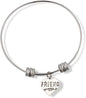 Emerald Park Jewelry Friend on a Heart Fancy Charm Bangle