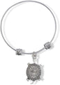 Emerald Park Jewelry Painted Turtle Large Fancy Charm Bangle