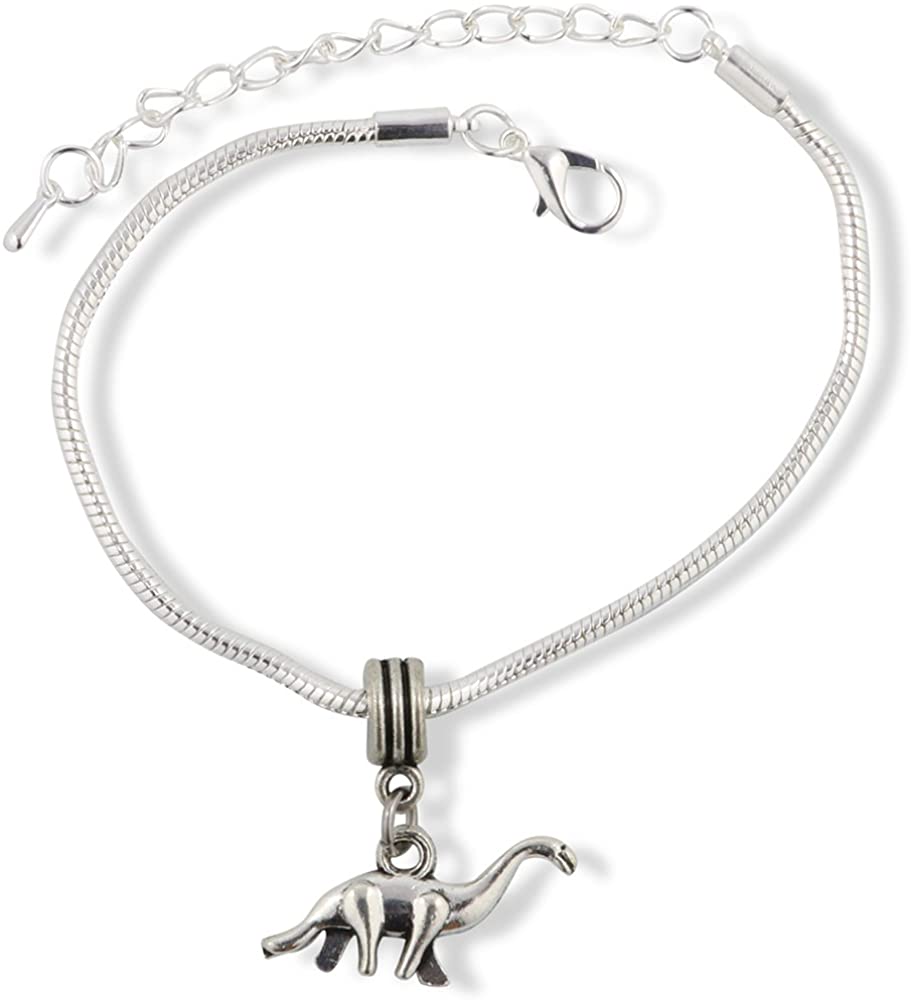 Brontosuarus Snake Chain Charm Bracelet
