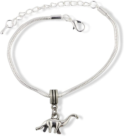 Brontosuarus Snake Chain Charm Bracelet
