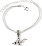 Brontosuarus Snake Chain Charm Bracelet