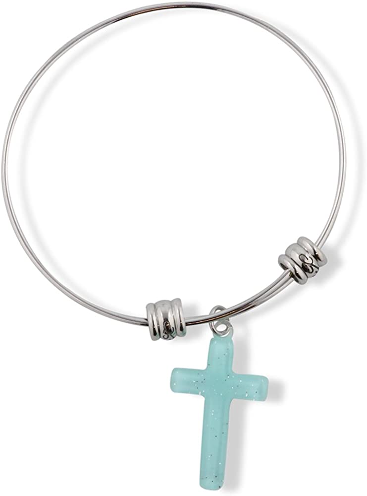 Emerald Park Jewelry Cross Plastic Fancy Charm Bangle