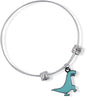 Emerald Park Jewelry TRex Tyrannosaurus Rex Cartoonish Dinosaur Fancy Charm Bangle
