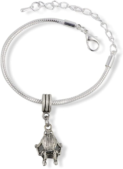 Emerald Park Jewelry Chair Comfy Sitting (high Back Antique with Swirls) Snake Chain Charm Bracelet