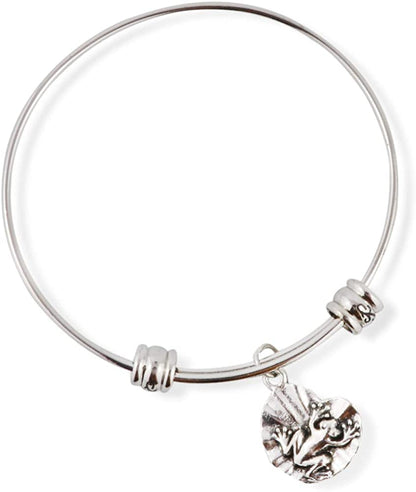 Emerald Park Jewelry Frog on a Lily Pad Fancy Bangle