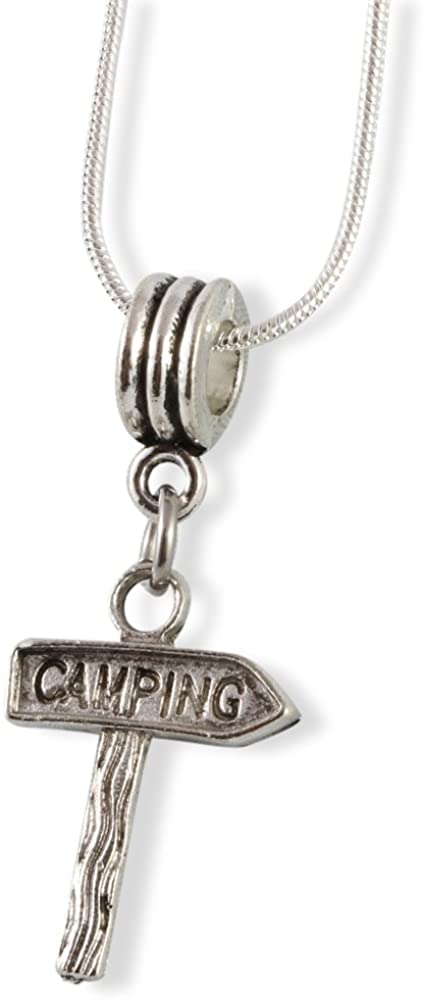Camping Sign Snake Chain Necklace