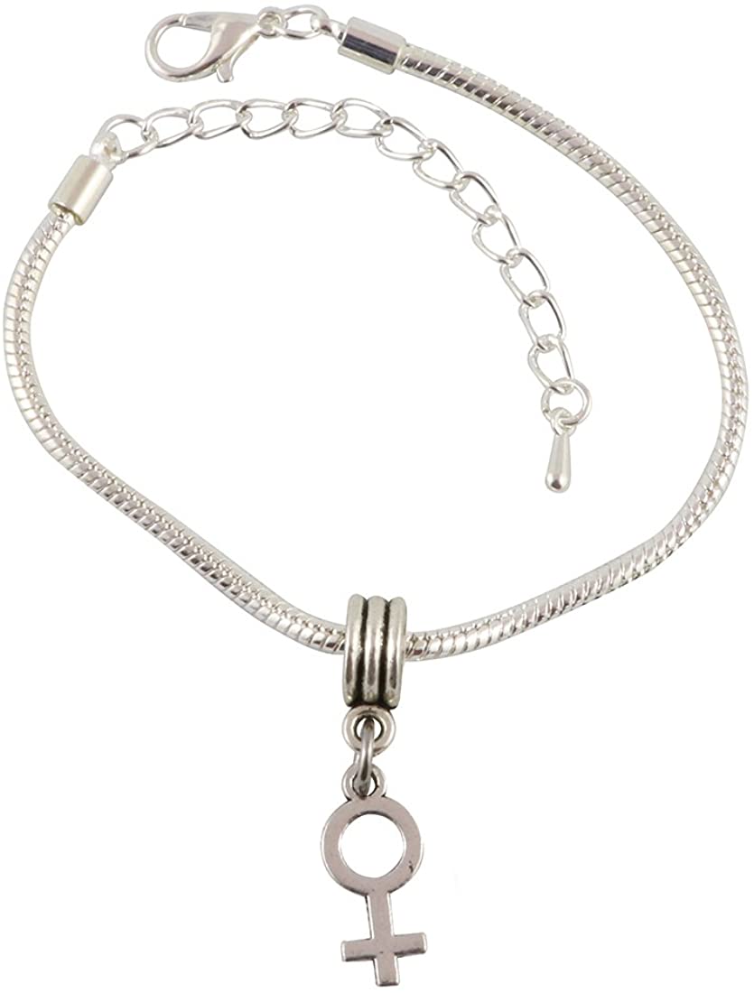 Emerald Park Jewelry Female Symbol Snake Chain Charm Bracelet