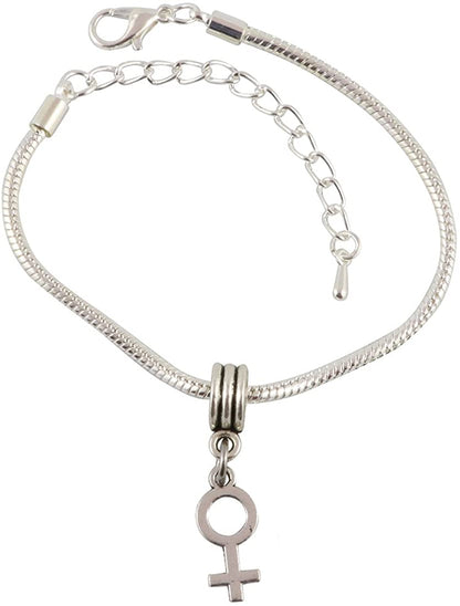 Emerald Park Jewelry Female Symbol Snake Chain Charm Bracelet